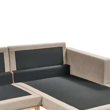 Hjørnesofa Siggard - Taupe - Møbler - Sofaer - Sofaer med sjeselong - 4 seters sofa med divan