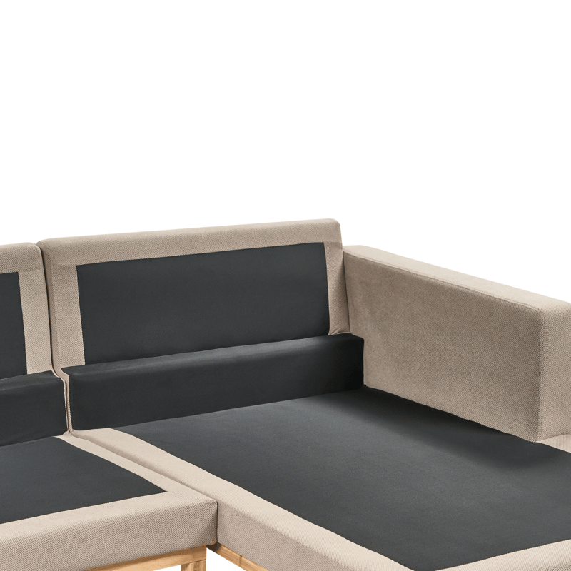 Hjørnesofa Siggard - Taupe - Møbler - Sofaer - Sofaer med sjeselong - 4 seters sofa med divan