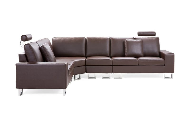 Hjørnesofa STOCKHOLM Skinn Brun - Hjørnesofaer