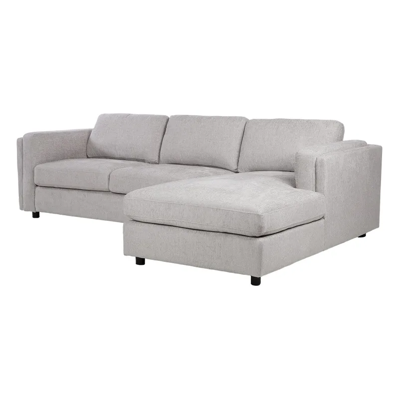 Hjørnesofa Ulnora Høyre - Grå - Møbler - Sofaer - Hjørnesofaer - Hjørnesofa med divan