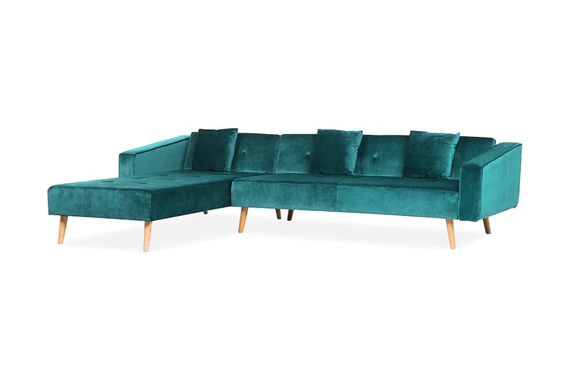 Hjørnesofa Vadso 303 cm - Blå - Hjørnesofaer