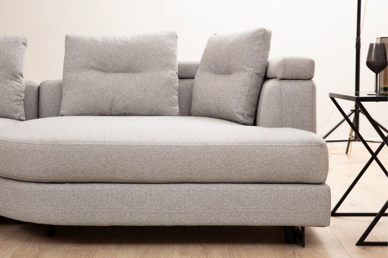 Hjørnesofa Pavdova 4-sits - Lysegrå - Hjørnesofaer