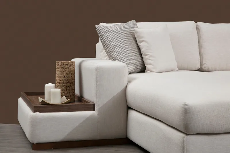 Huelva Divansofa - Beige - Møbler - Sofaer - Hjørnesofaer - Hjørnesofa med divan