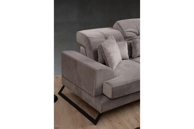 Jaraad Divansofa 3-seters - Grå - Møbler - Sofaer - Hjørnesofaer - Hjørnesofa med divan