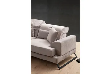 Jaraad Divansofa 3-seters - Grå - Møbler - Sofaer - Hjørnesofaer - Hjørnesofa med divan