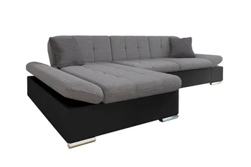 Kintore 3-sits Hörnsoffa Grey/Black - Møbler - Sofaer - Hjørnesofaer