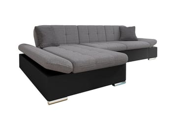 Kintore 3-sits Hörnsoffa Grey/Black - Møbler - Sofaer - Hjørnesofaer