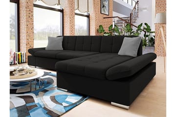 Kintore 3-sits Hörnsoffa NO_BRAND Black - Møbler - Sofaer - Hjørnesofaer
