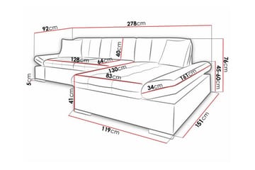 Kintore 3-sits Hörnsoffa NO_BRAND Grey-brown - Møbler - Sofaer - Hjørnesofaer