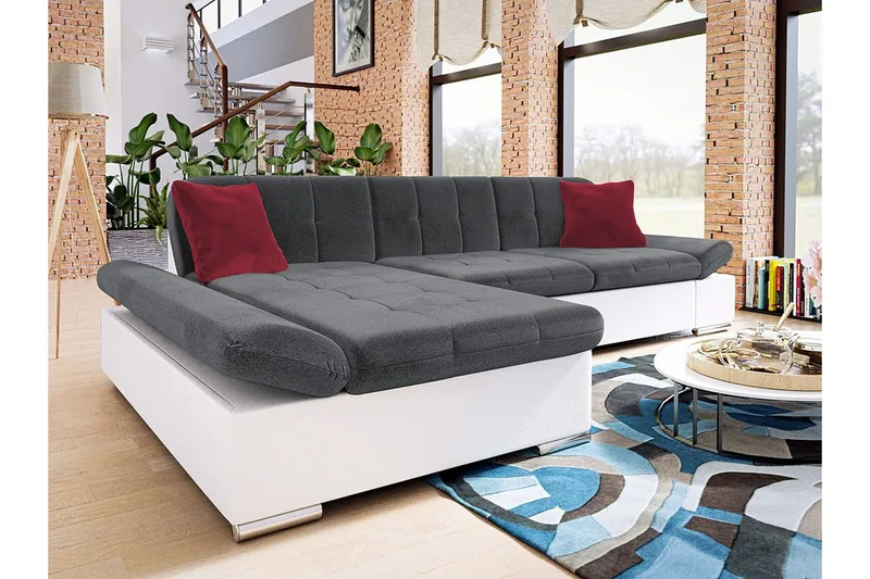 Kintore 3-sits Hörnsoffa White/Grey - Møbler - Sofaer - Hjørnesofaer