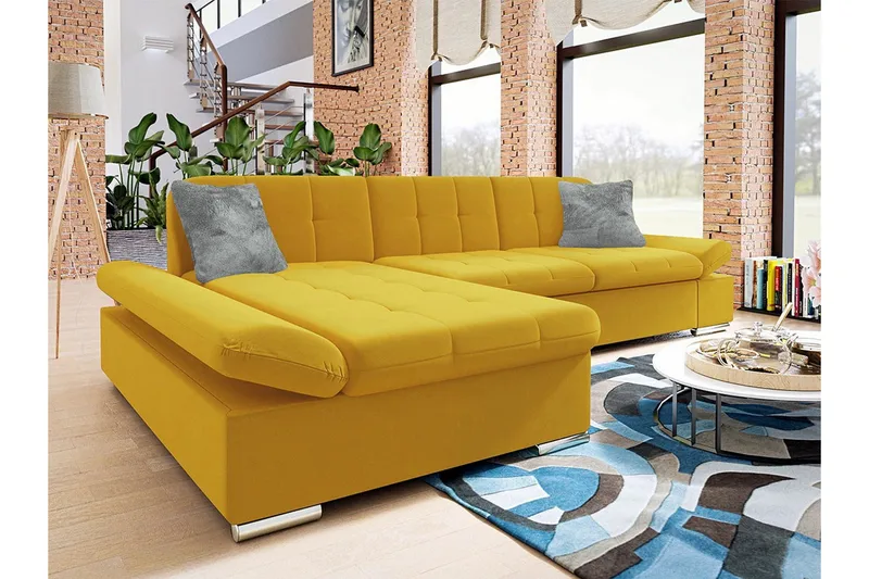 Kintore 3-sits Hörnsoffa Yellow - Møbler - Sofaer - Hjørnesofaer