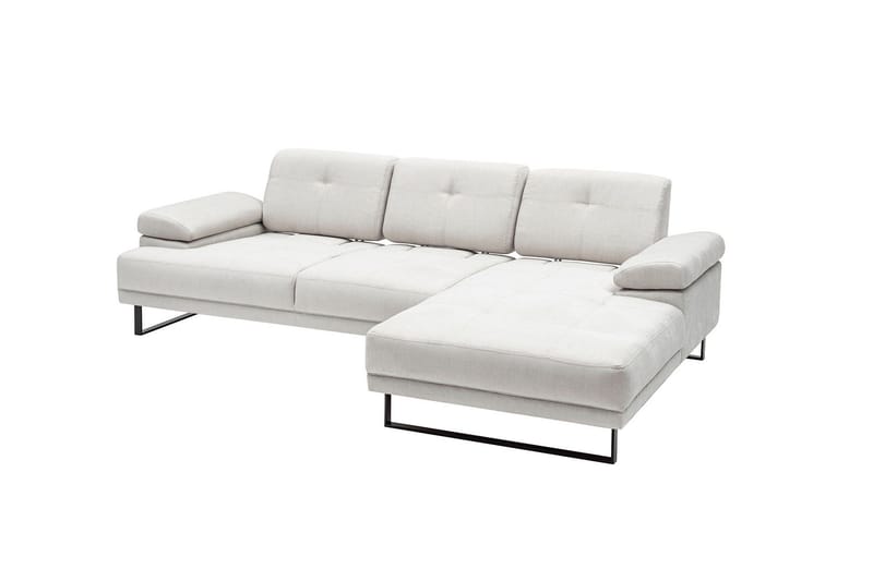 Kitimat 3-seter Høyrevendt L-formet Sofa med Sjeselong 314 cm i Stoff - Beige - Møbler - Sofaer - Sofaer med sjeselong - 3 seters sofa med divan