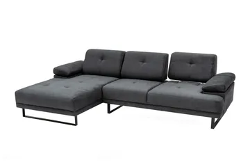 Kitimat 3-seter Venstrevendt L-formet Sofa med Sjeselong 274 cm i Stoff - Grå - Møbler - Sofaer - Sofaer med sjeselong - 3 seters sofa med divan