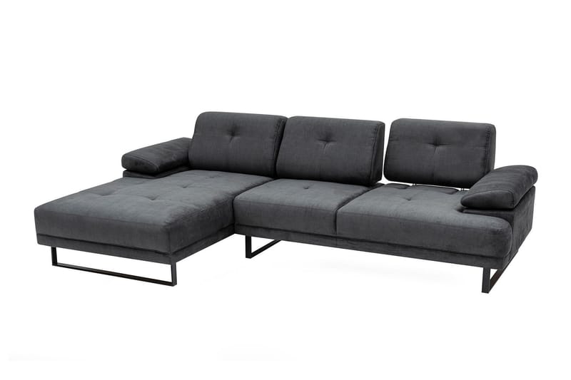 Kitimat 3-seter Venstrevendt L-formet Sofa med Sjeselong 274 cm i Stoff - Grå - Møbler - Sofaer - Sofaer med sjeselong - 3 seters sofa med divan