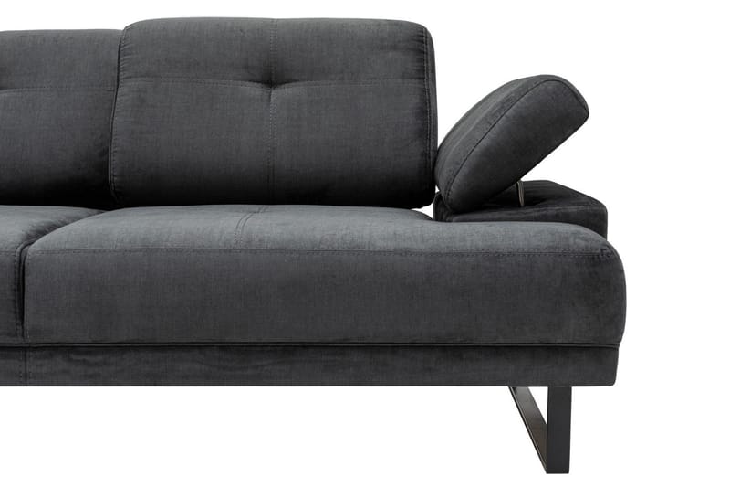 Kitimat 3-seter Venstrevendt L-formet Sofa med Sjeselong 274 cm i Stoff - Grå - Møbler - Sofaer - Sofaer med sjeselong - 3 seters sofa med divan