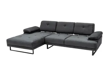 Kitimat 3-seter Venstrevendt L-formet Sofa med Sjeselong 274 cm i Stoff - Grå - Møbler - Sofaer - Sofaer med sjeselong - 3 seters sofa med divan