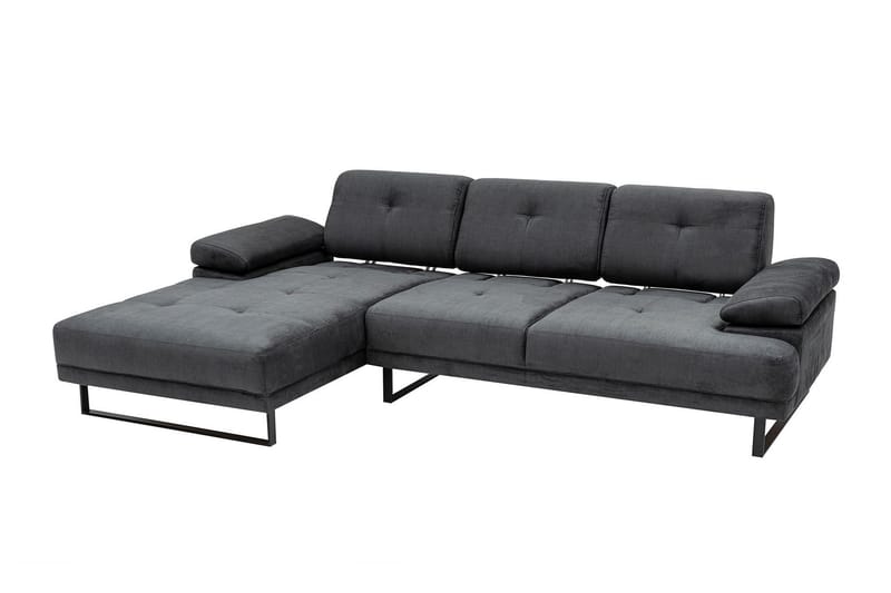 Kitimat 3-seter Venstrevendt L-formet Sofa med Sjeselong 274 cm i Stoff - Grå - Møbler - Sofaer - Sofaer med sjeselong - 3 seters sofa med divan