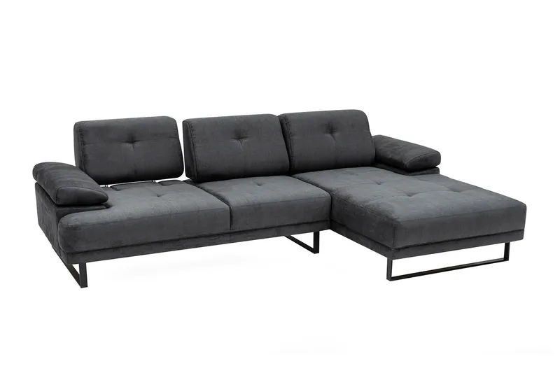 Kitimat Divansofa 3-seters - Antrasitt - Møbler - Sofaer - Sofaer med sjeselong - 3 seters sofa med divan