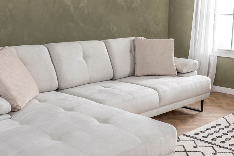 Kitimat Divansofa 3-seters - Beige - Møbler - Sofaer - Hjørnesofaer - Hjørnesofa med divan
