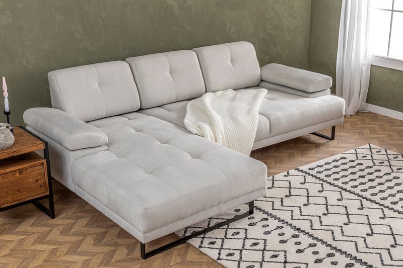 Kitimat Divansofa 3-seters - Beige - Møbler - Sofaer - Hjørnesofaer - Hjørnesofa med divan