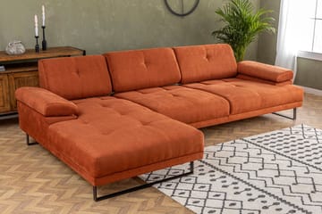Kitimat Divansofa 3-seters - Oransje - Møbler - Sofaer - Sofaer med sjeselong - 3 seters sofa med divan