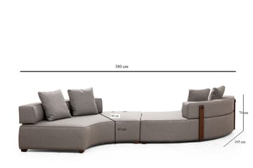 Lasalle Sofa 4-seters - Grå - Møbler - Sofaer - Hjørnesofaer
