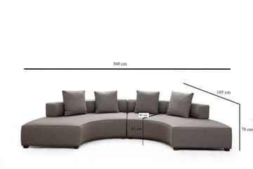 Lasalle Sofa 4-seters - Grå - Møbler - Sofaer - Hjørnesofaer