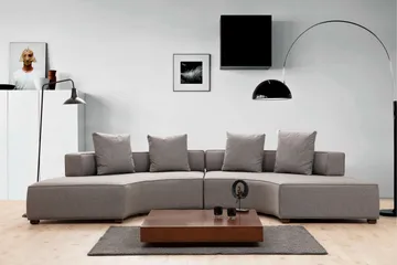 Lasalle Sofa 4-seters - Grå - Møbler - Sofaer - Hjørnesofaer