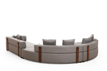 Lasalle Svängd Sofa 6-seters - Grå - Møbler - Sofaer - Hjørnesofaer
