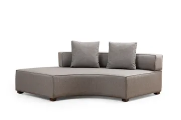 Lasalle Svängd Sofa 6-seters - Grå - Møbler - Sofaer - Hjørnesofaer