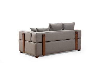 Lasalle Svängd Sofa 6-seters - Grå - Møbler - Sofaer - Hjørnesofaer