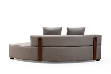 Lasalle Svängd Sofa 6-seters - Grå - Møbler - Sofaer - Hjørnesofaer