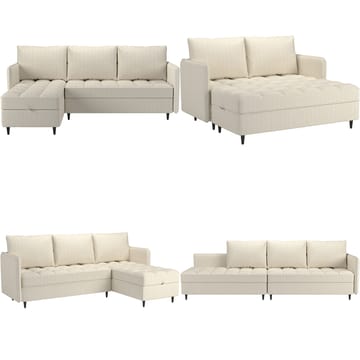 Lindhus Hjørnesofa 3-seter - Brun - Møbler - Sofaer - Hjørnesofaer - Hjørnesofa med divan