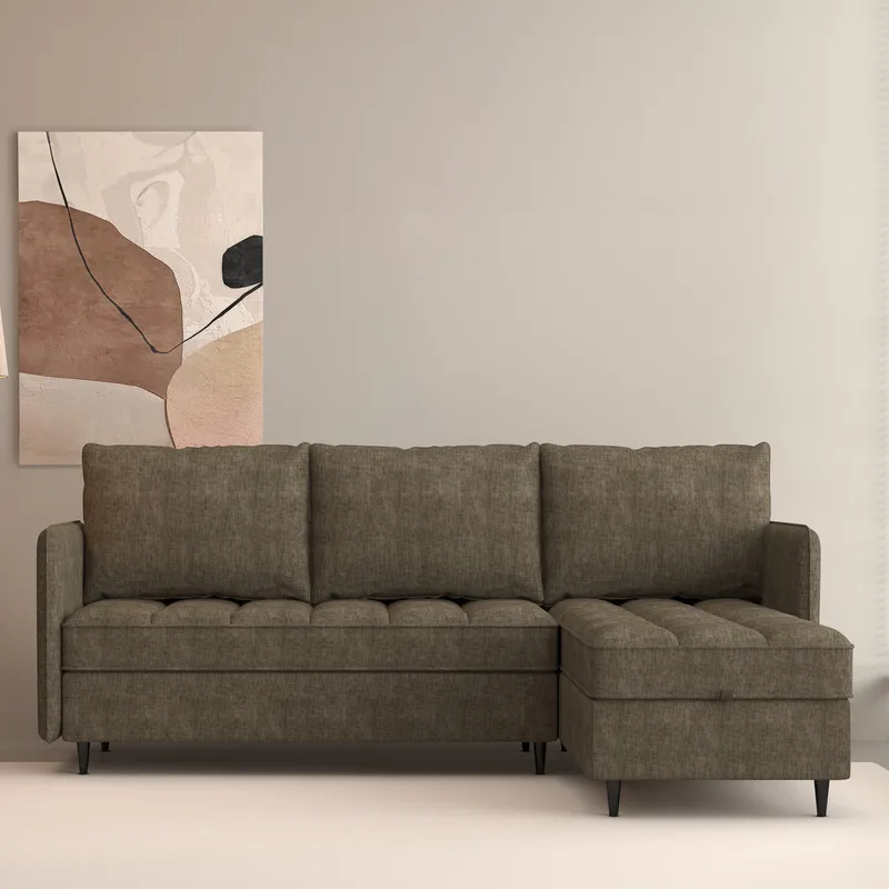 Lindhus Hjørnesofa 3-seter, Brun