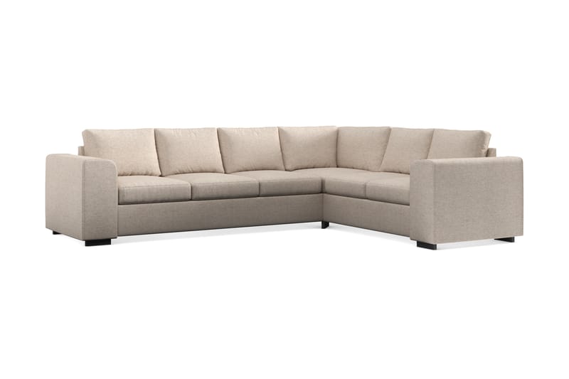 Link 5-seters Vendbar L-formet Hjørnesofa i Stoff - Beige - Møbler - Sofaer - Hjørnesofaer