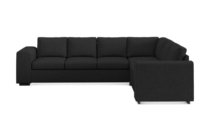 Link 5-seters Vendbar L-formet Hjørnesofa i Stoff - Svart - Møbler - Sofaer - Hjørnesofaer