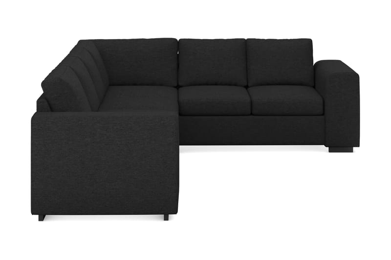 Link 5-seters Vendbar L-formet Hjørnesofa i Stoff - Svart - Møbler - Sofaer - Hjørnesofaer