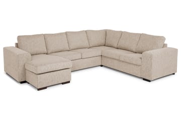 Link 5-seters Vendbar U-formet Hjørnesofa med Divan i Stoff - Beige - Møbler - Sofaer - Hjørnesofaer - Hjørnesofa med divan
