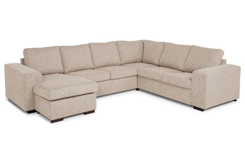 Link 5-seters Vendbar U-formet Hjørnesofa med Divan i Stoff - Beige - Møbler - Sofaer - Hjørnesofaer - Hjørnesofa med divan