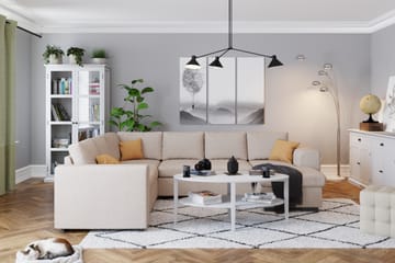 Link 5-seters Vendbar U-formet Hjørnesofa med Divan i Stoff - Beige - Møbler - Sofaer - Hjørnesofaer - Hjørnesofa med divan