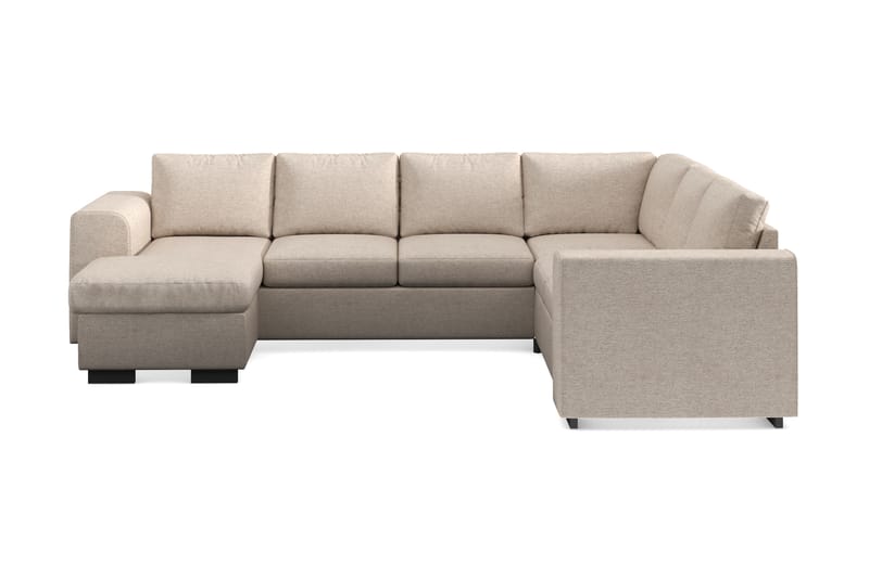 Link 5-seters Vendbar U-formet Hjørnesofa med Divan i Stoff - Beige - Møbler - Sofaer - Hjørnesofaer - Hjørnesofa med divan