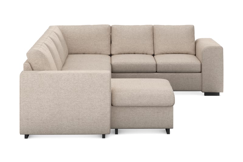 Link 5-seters Vendbar U-formet Hjørnesofa med Divan i Stoff - Beige - Møbler - Sofaer - Hjørnesofaer - Hjørnesofa med divan