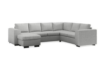 Link 5-seters Vendbar U-formet Hjørnesofa med Divan i Stoff - Lys grå - Møbler - Sofaer - Hjørnesofaer - Hjørnesofa med divan