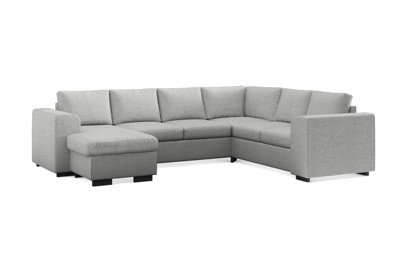 Link 5-seters Vendbar U-formet Hjørnesofa med Divan i Stoff - Lys grå - Møbler - Sofaer - Hjørnesofaer - Hjørnesofa med divan