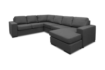 Logan Hjørnesofa med Divan - Grå - Møbler - Sofaer - Hjørnesofaer - Hjørnesofa med divan