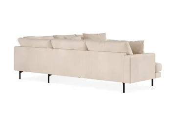 Menard 6-seters Høyrevendt L-formet Hjørnesofa i Manchester - Beige - Møbler - Sofaer - Hjørnesofaer