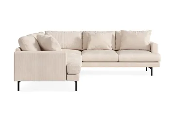 Menard 6-seters Høyrevendt L-formet Hjørnesofa i Manchester - Beige - Møbler - Sofaer - Hjørnesofaer