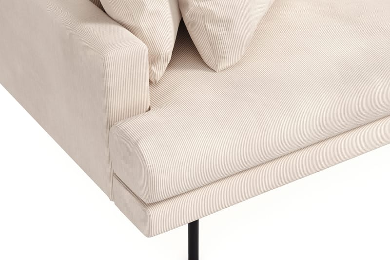 Menard 6-seters Høyrevendt L-formet Hjørnesofa i Manchester - Beige - Møbler - Sofaer - Hjørnesofaer