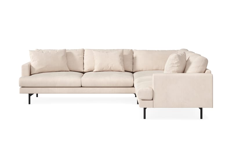Menard 6-seters Høyrevendt L-formet Hjørnesofa i Manchester - Beige - Møbler - Sofaer - Hjørnesofaer