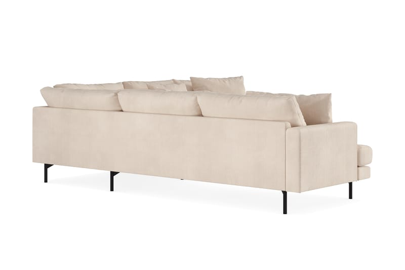 Menard 6-seters Høyrevendt L-formet Hjørnesofa i Manchester - Beige - Møbler - Sofaer - Hjørnesofaer